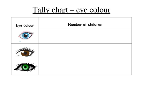 Making tally charts - eye colour