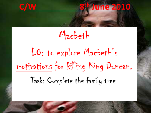 Macbeth: Killing Duncan: Lesson Powerpoint