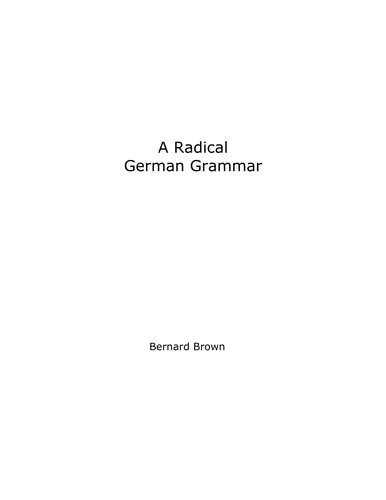 A Radical Grammar