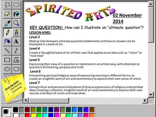 Changing World; Creative arts assessment