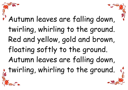 Autumn Leaves Are Falling Down Lyrics