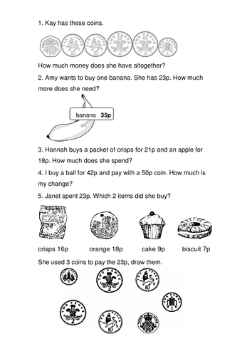 y2 money problems lesson by vanadesse teaching resources