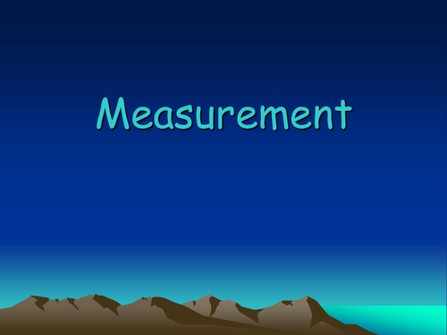 Measuring