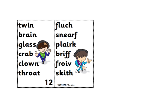 Phase 4 Phonics Screening Flash Card Set