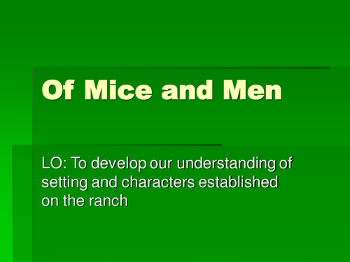 Of Mice and Men - Section 2