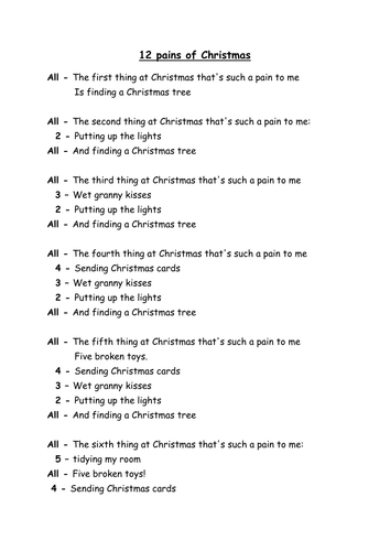 12 Pains Of Christmas Lyrics Qzyzsw Merrychristmas Info