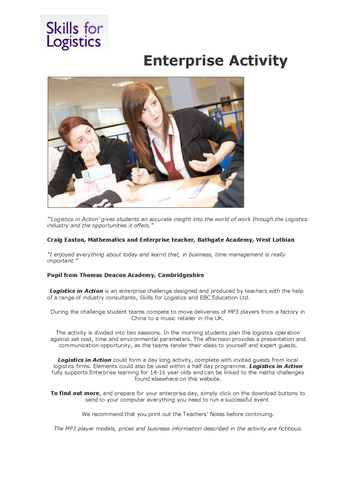 Logistics in Action 4 - Student Information Pack