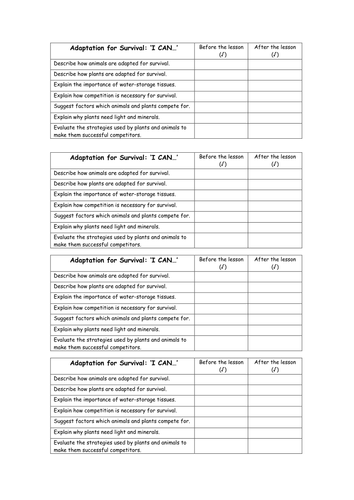 adaptation i can sheet