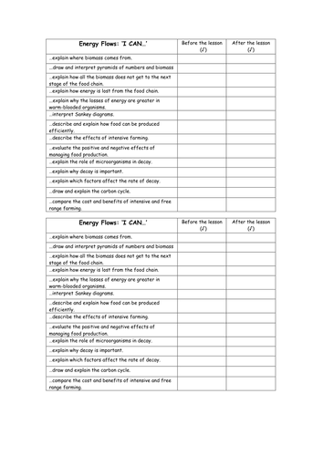 Energy flows I can sheet