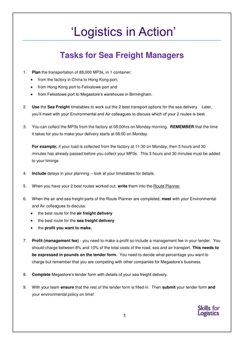 Logistics in Action 4.2 -Info Sea Freight Managers