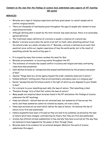 Investigations - miracles and science