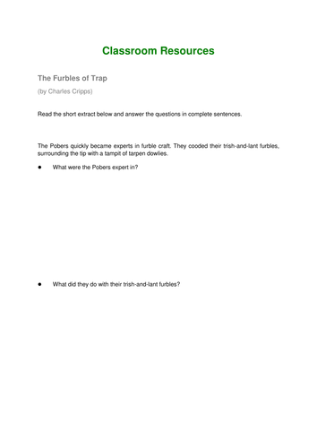 The Furbles of Trap (by Charles Cripps)