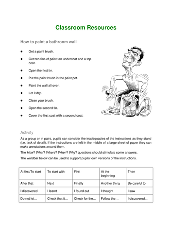 Instructions to evaluate and correct.