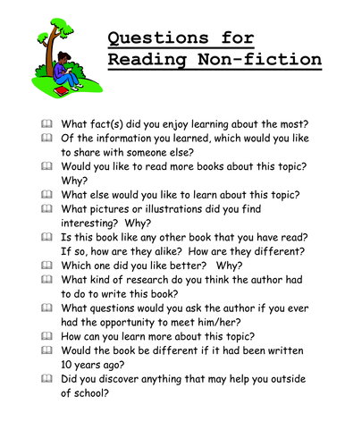 non fiction book review questions