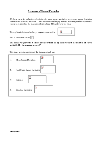 Formuale Sheet