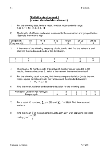 Assignment Sheet