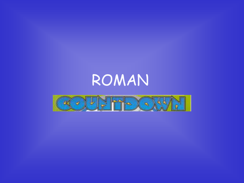 Roman Countdown: Towns