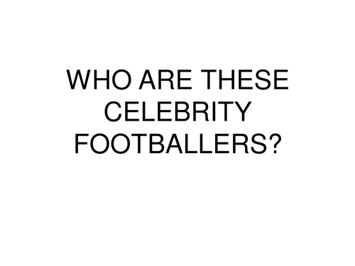 Who are these Footballers - Gladiators Intro