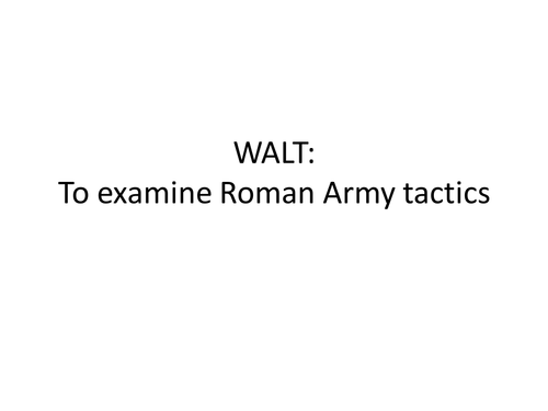 Roman Army Tactics