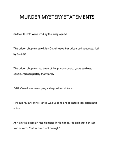 Who killed Edith Cavell?