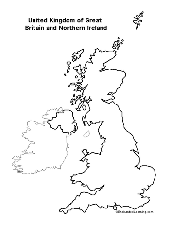 Blank Map Of Great Britain Blank map of Britain | Teaching Resources