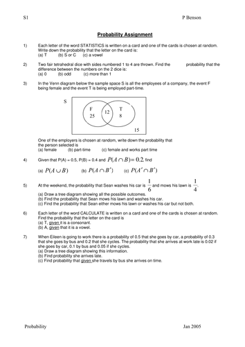 Probability Assignment