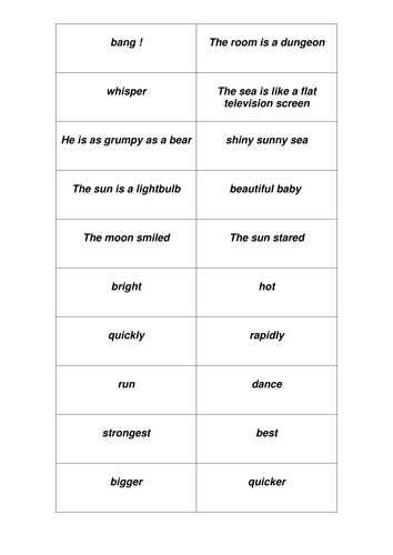 Exploring terms to describe - lesson plan included