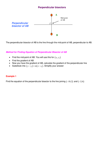 A level Maths C1: Straight Lines worksheets | Teaching Resources