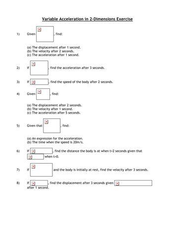 2-Dimensional Variable Accn Worksheet