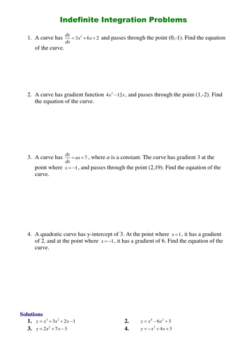 Indefinite Integration