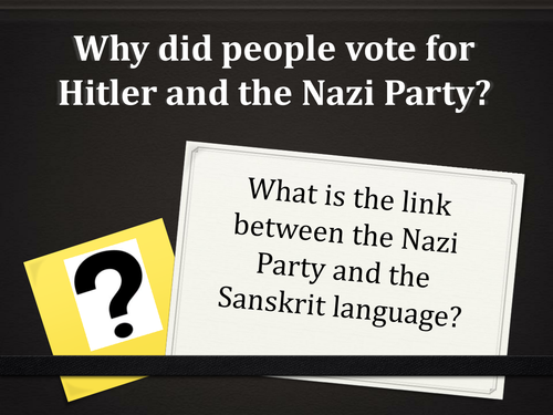 Why did people vote for the Nazi's?