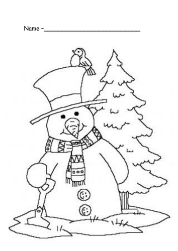 christmas colouring in pictures  teaching resources