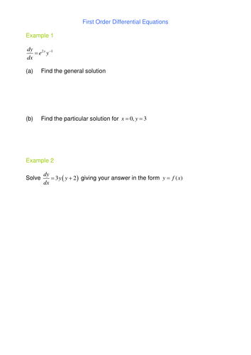 Differential Equations