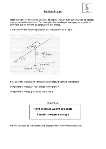 Inclined Plane Worksheet Answers