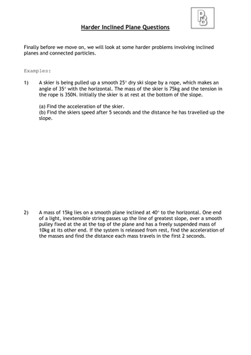 Harder inclined planes