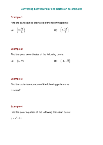 Polar coordinates