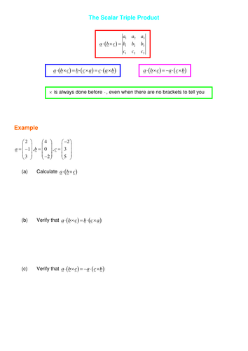 Triple scalar product