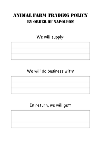 Animal Farm - Reading Activities for low abilities