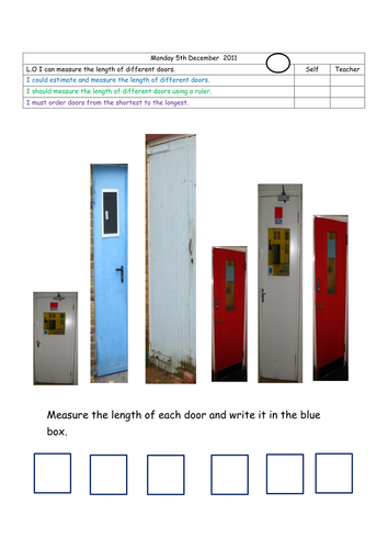 Measuring and estimating door length
