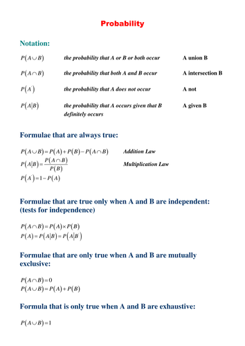 Probability | Teaching Resources