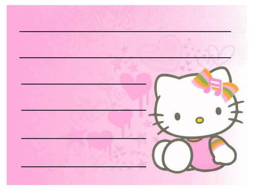 hello kitty themed writing paper teaching resources