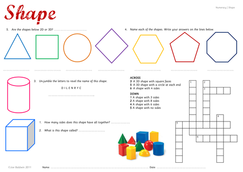 Shapes Activity Sheet