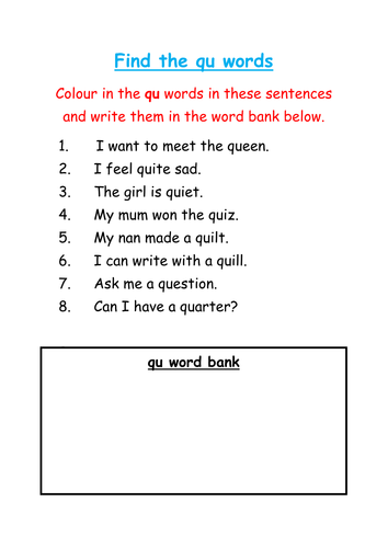 find-and-colour-the-qu-words-teaching-resources