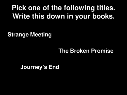Creative Writing prompt powerpoint