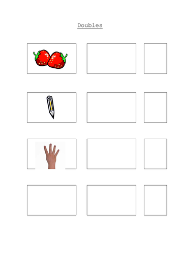 Doubling worksheet