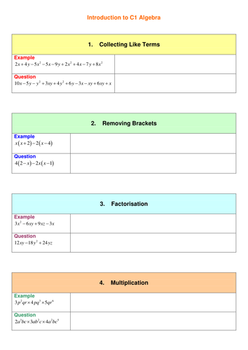 Introduction to C1 Algebra