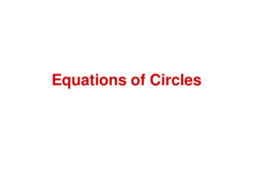 A level Maths: Equations of circles lesson