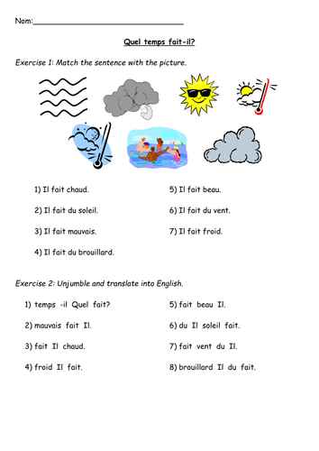 Reading - weather activity | Teaching Resources
