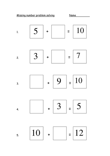 Variation of problem solving sheets | Teaching Resources