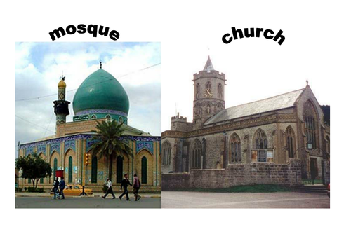 Compare mosque and church